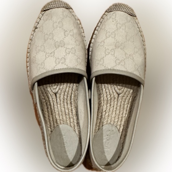 GUCCI Auth Espadrilles Beige Like New sz8 - Picture 3 of 7